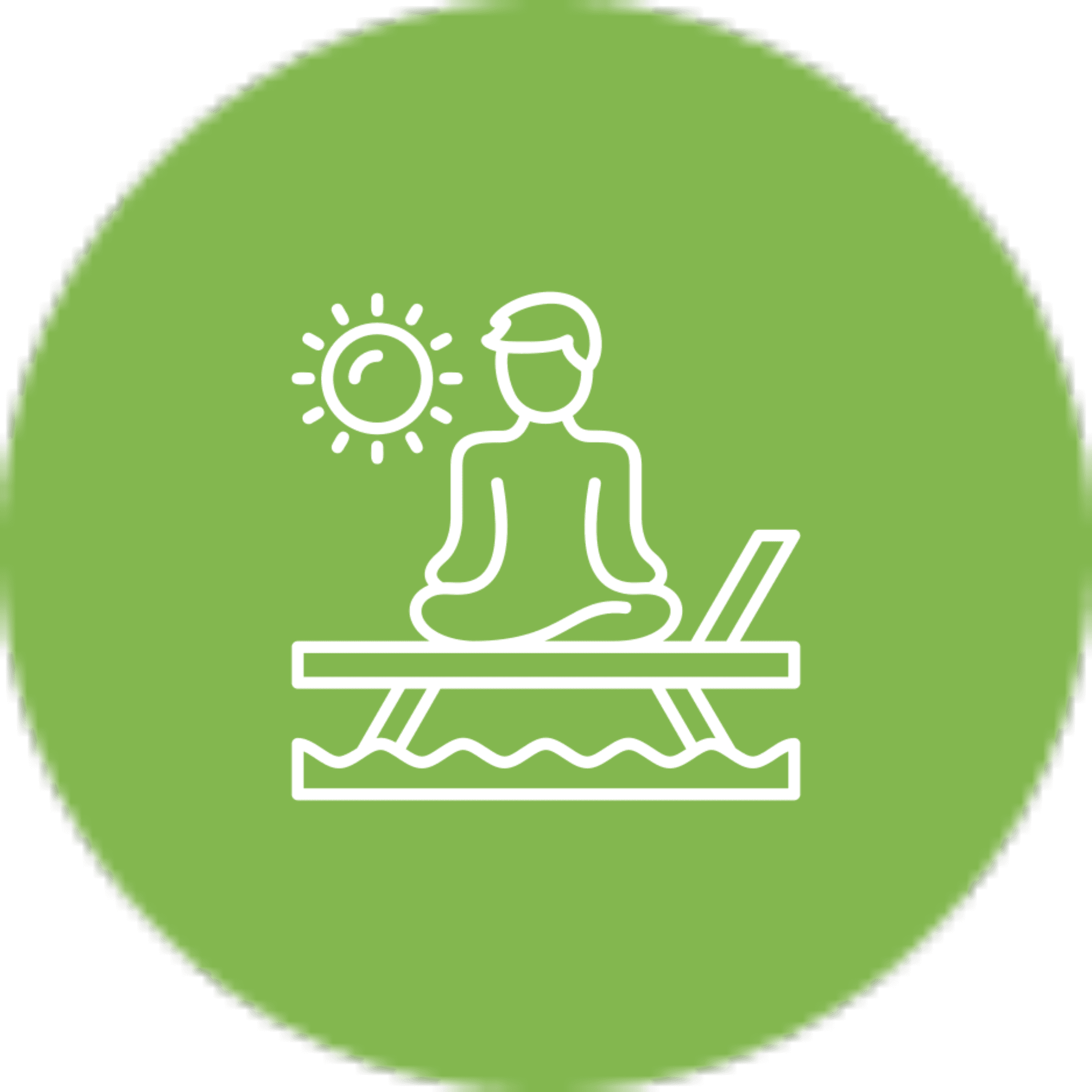 Meditation by the pool icon