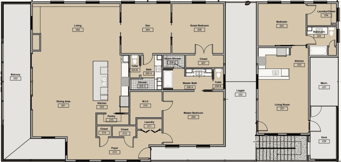 Architectural blueprint of home interior