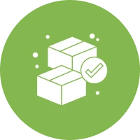 Boxes with a checkmark icon